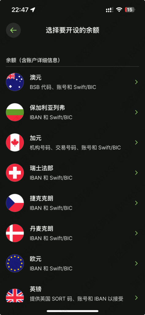 Wise支持的币种列表