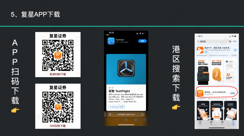 Download Fosun Securities App and Xing Wealth App