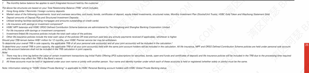 How Does HSBC Define Total Relationship Balance (TRB)?