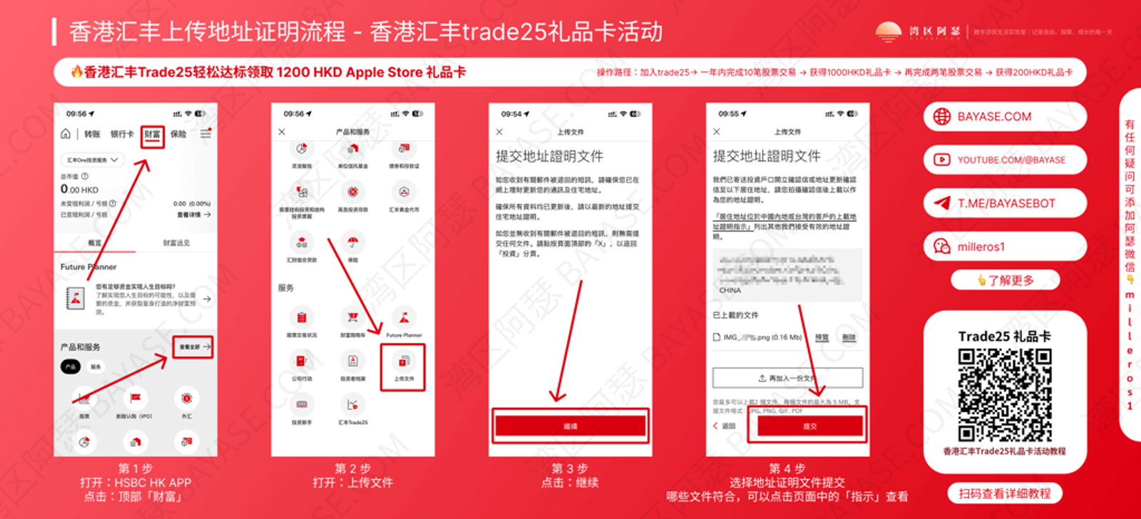 香港汇丰投资全速易开通,香港汇丰Trade25开通,香港汇丰上传地址证明,投资户口如何开通