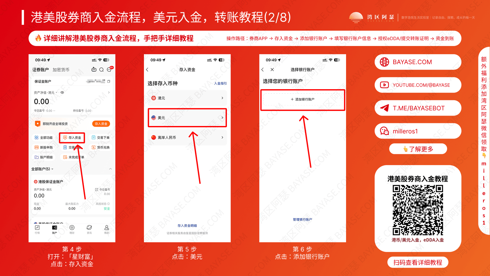 港美股券商入金教程，复星证券入金教程，香港券商入金美元教程