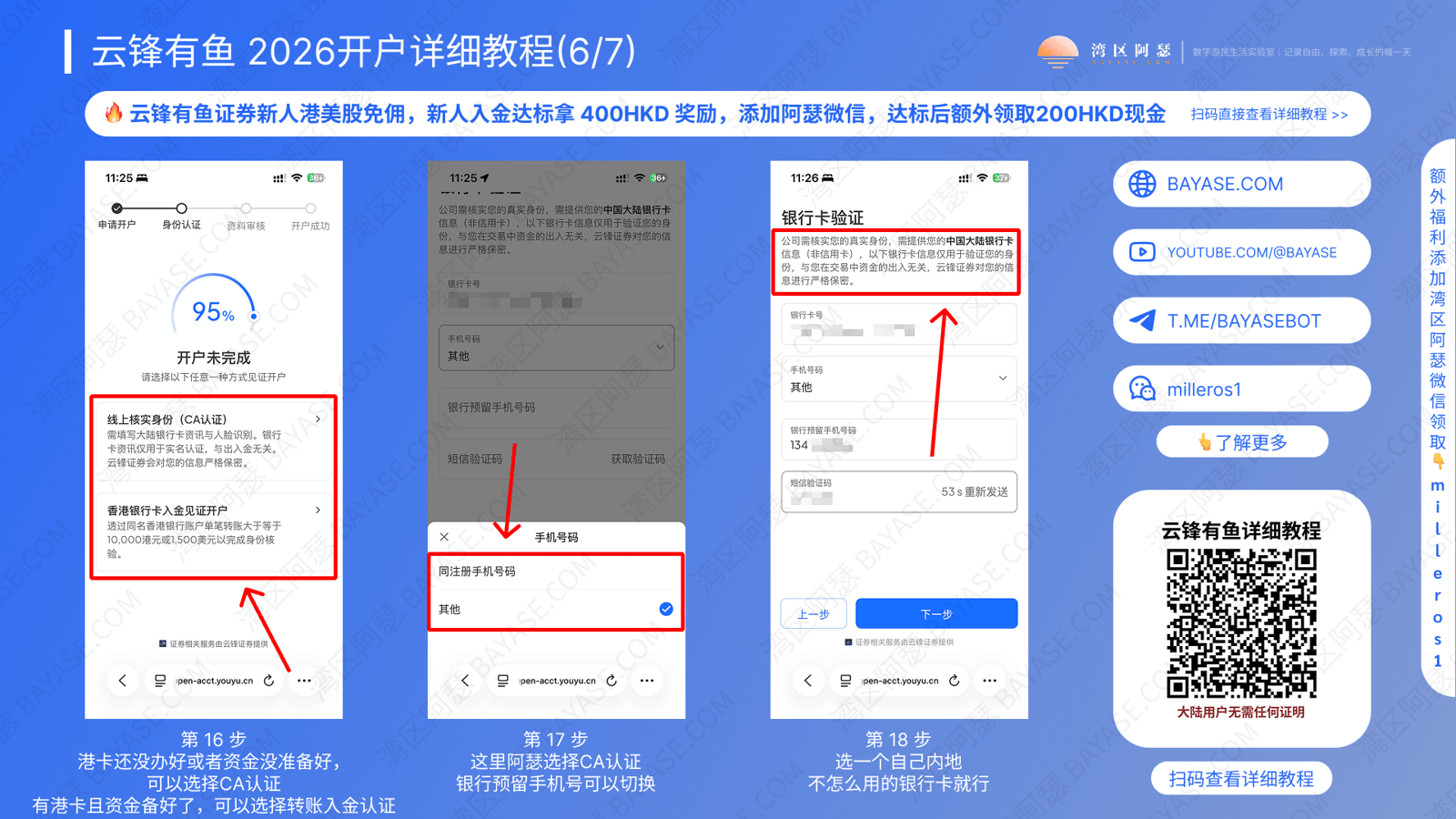 云锋有鱼入金，云锋有鱼港美股开户，云锋证券开户详细教程