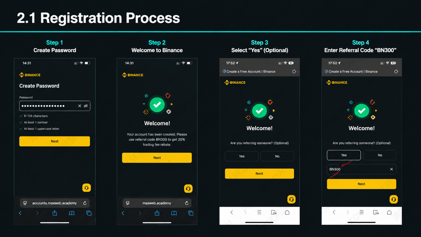 Binance registration guide – enter exclusive referral code