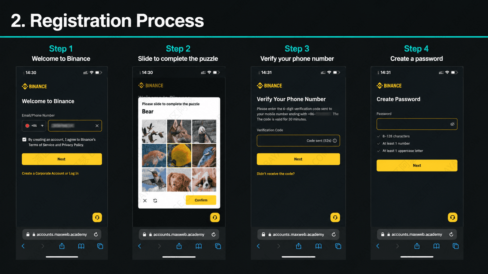 Binance registration tutorial