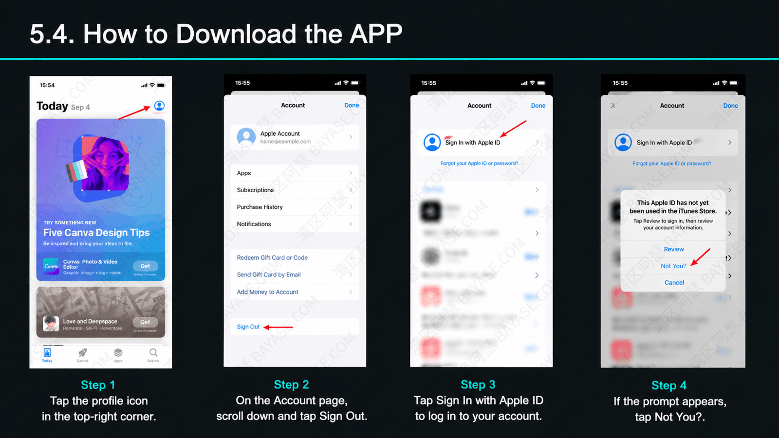 App Store login – Apple ID login