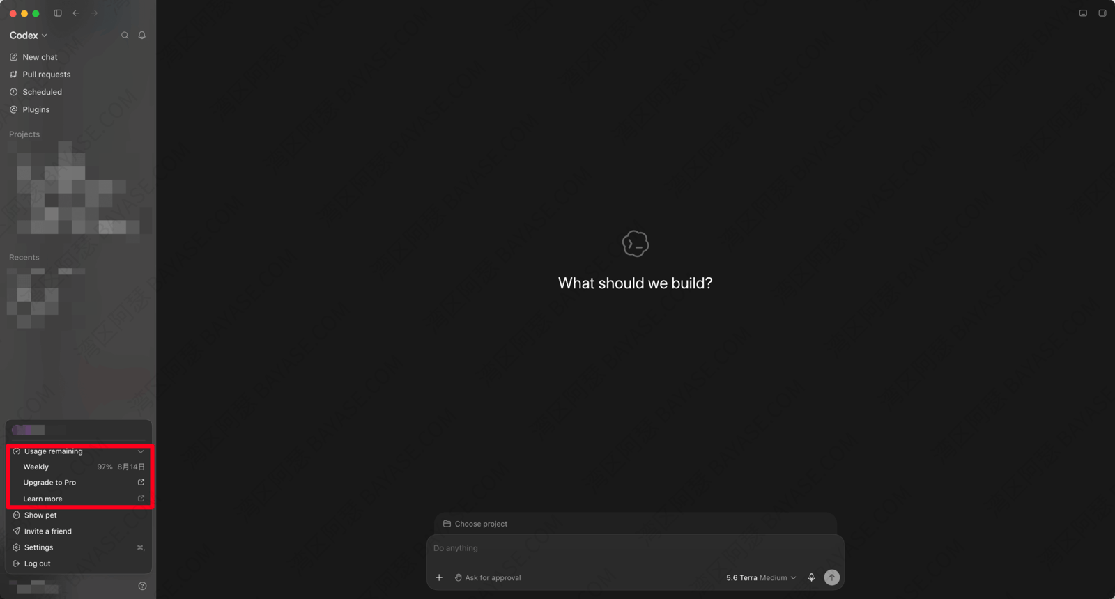 How to Activate Codex? Codex client/page after subscription is active